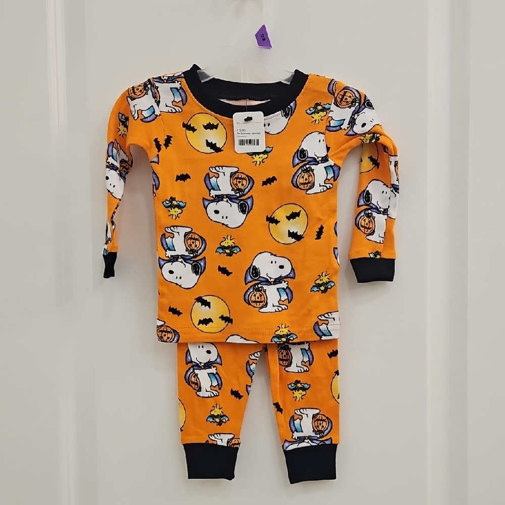 Peanuts Baby Pajama Set with Snoopy Design